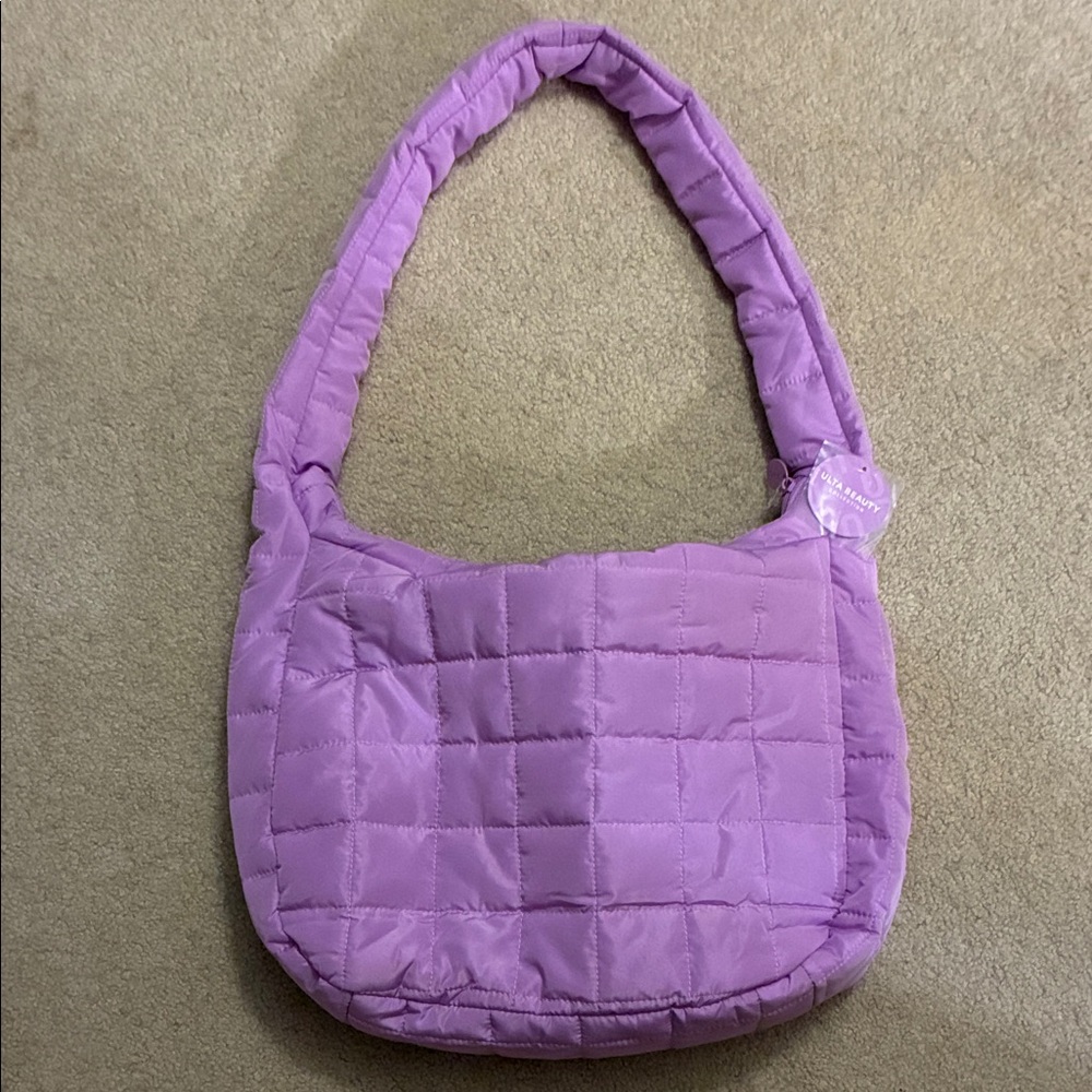 Ulta Beauty Lavender Quilted Shoulder Bag